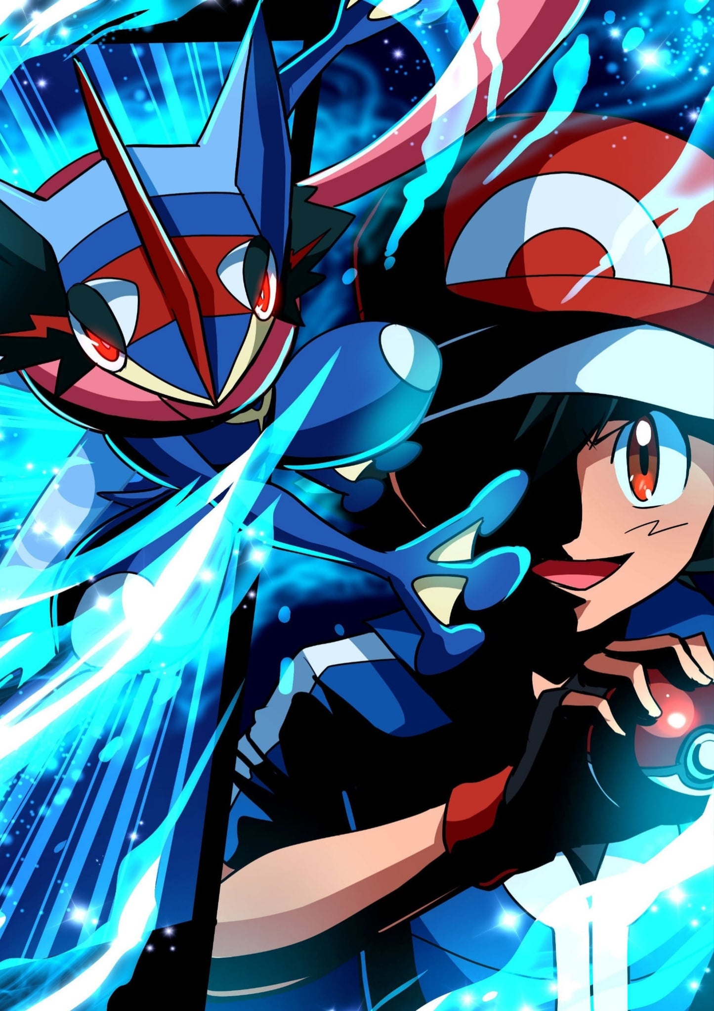 Pokémon Ash & Greninja Dynamic Duo Poster