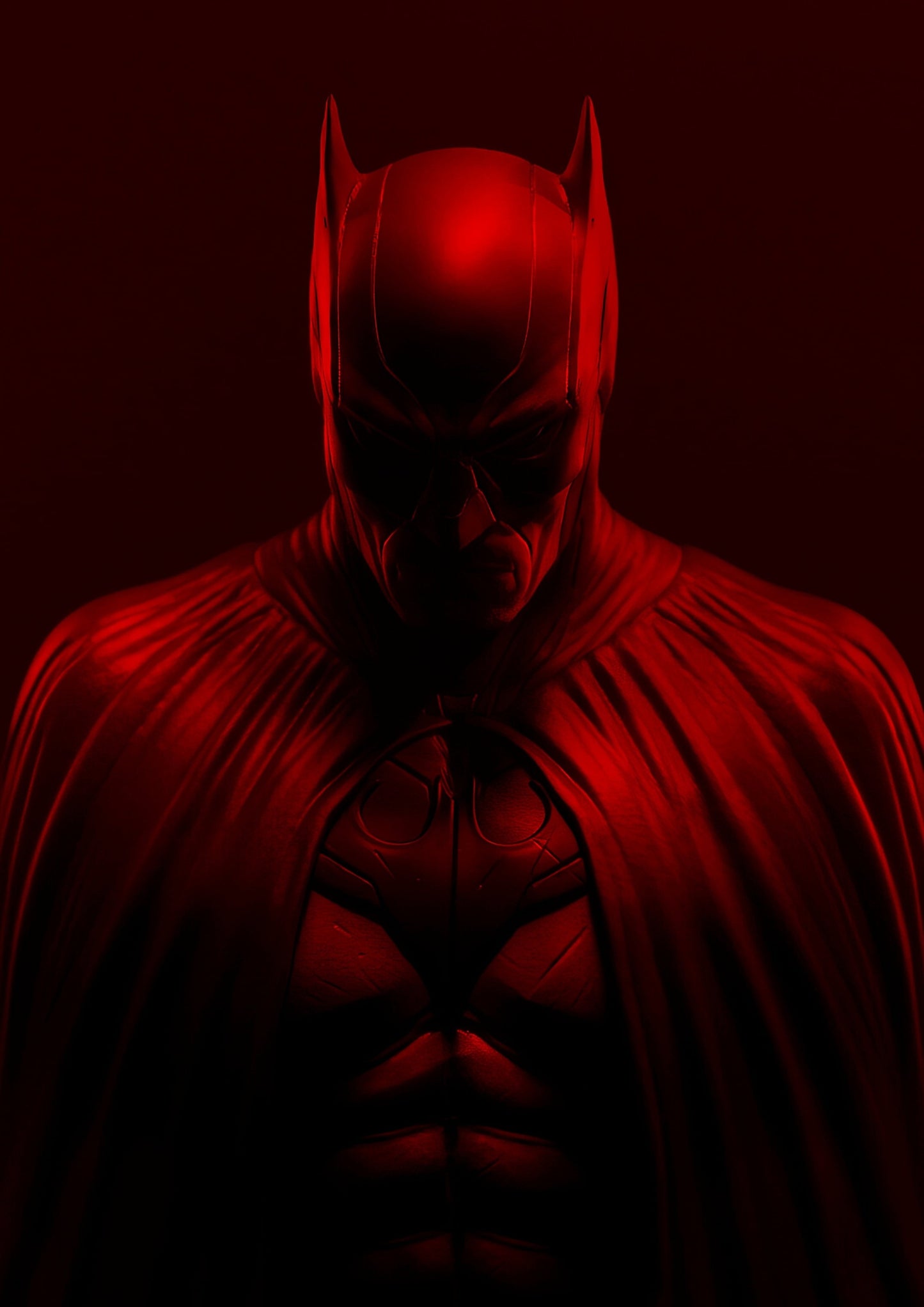 Batman Red Shadow Portrait Poster