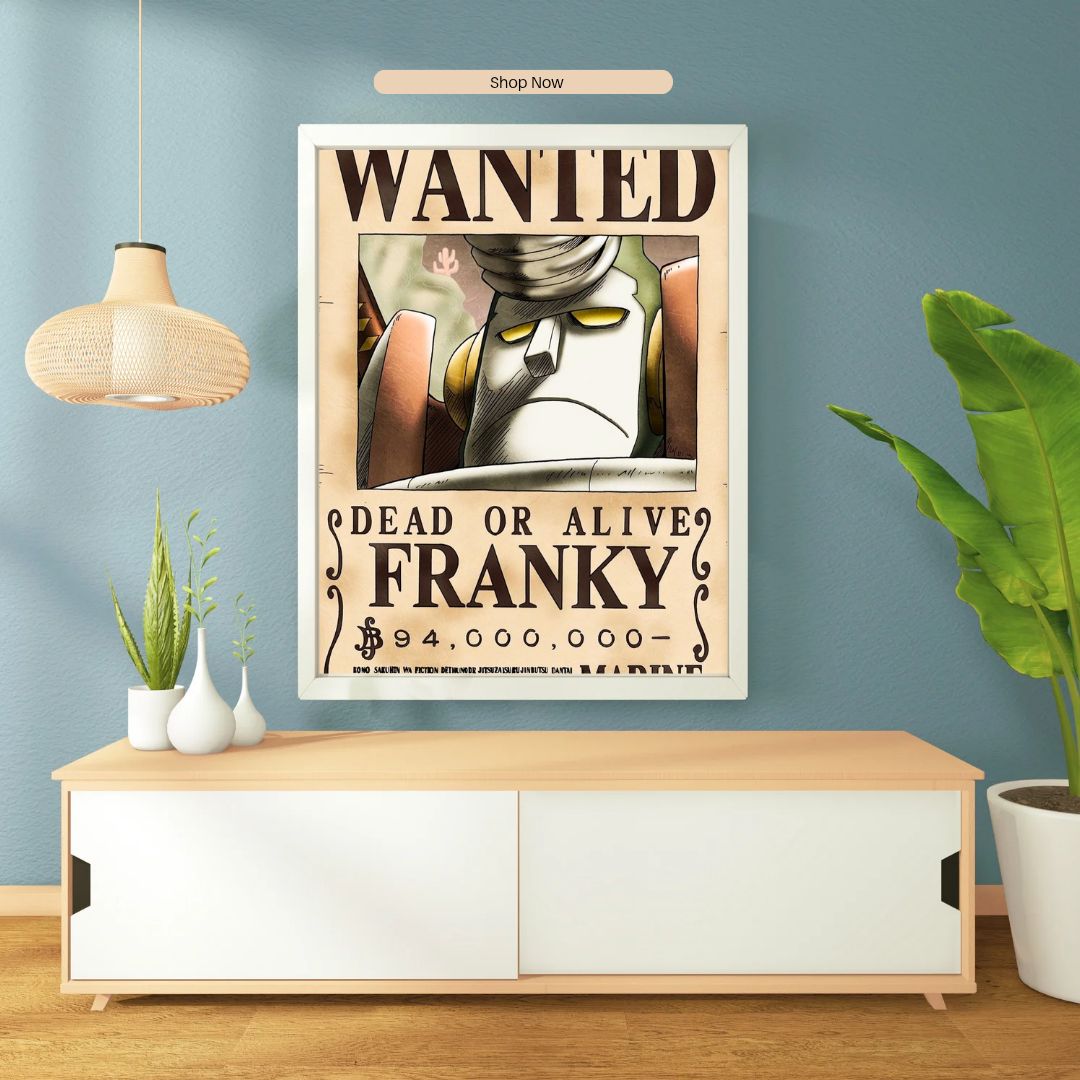 One Piece Franky Wanted Poster
