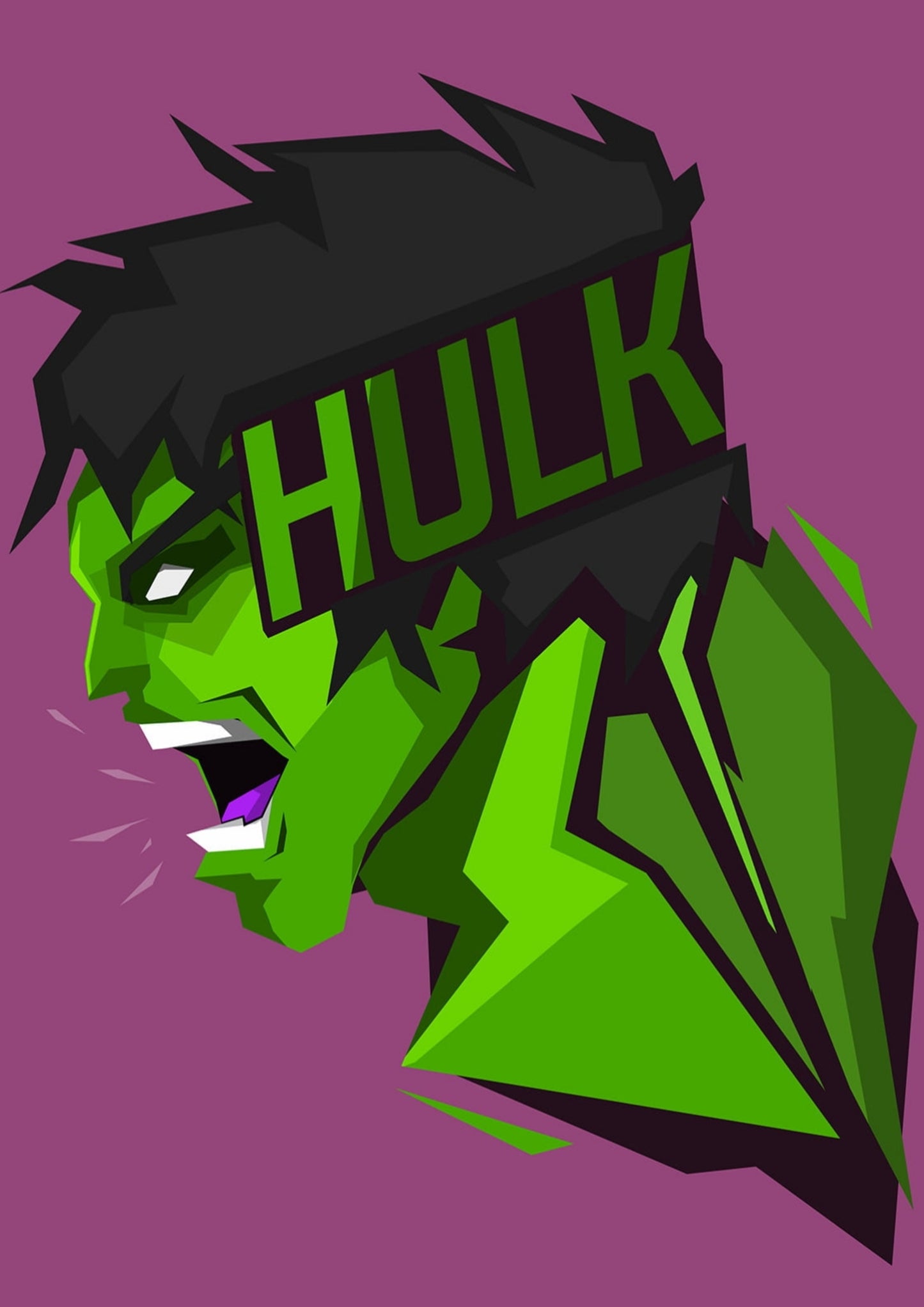 Hulk Angular Side Profile Poster