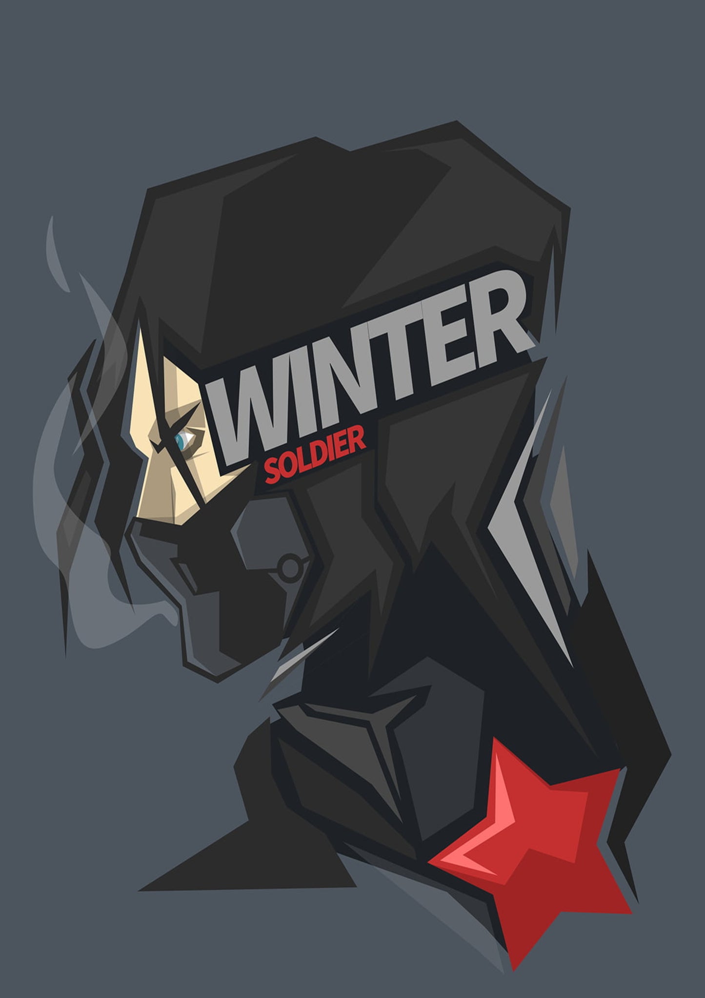 Winter Soldier Minimal Silhouette Poster