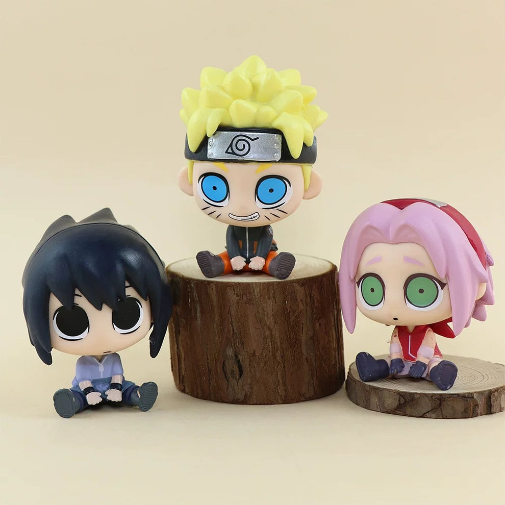 Chibi Naruto Sitting Figures — Super Cute 6-Pack