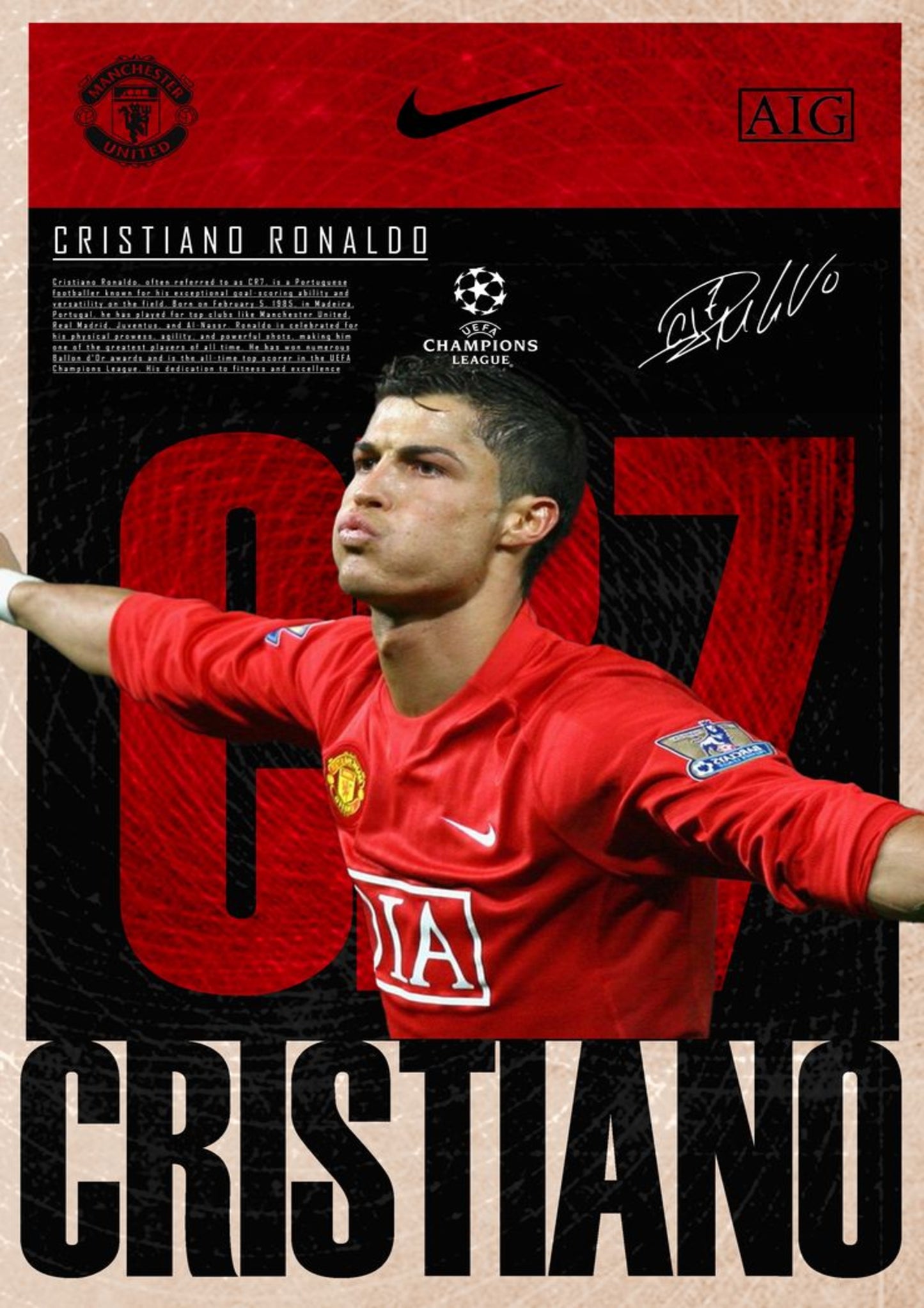 Cristiano United Poster