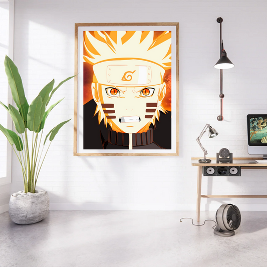 Naruto Kurama Chakra Mode Close‑Up Poster
