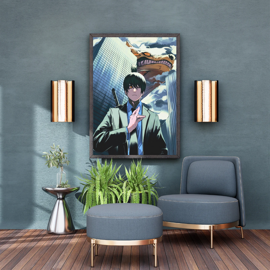 Chainsaw Man Aki with Fox Devil Poster