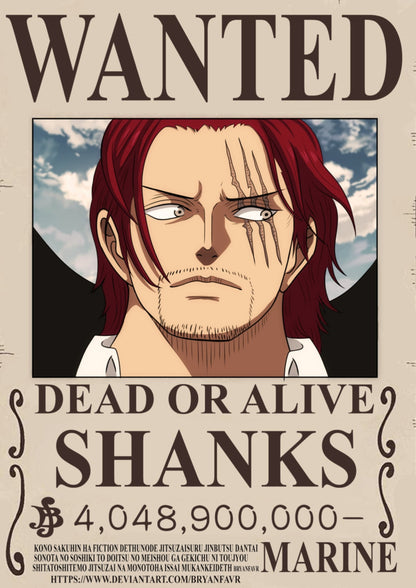 Emperor’s Bounty: Shanks Wanted Poster