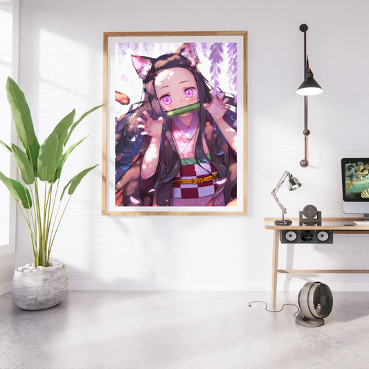 Demon Slayer Nezuko Under Wisteria Poster