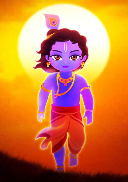 Little Krishna: Sunlit Steps