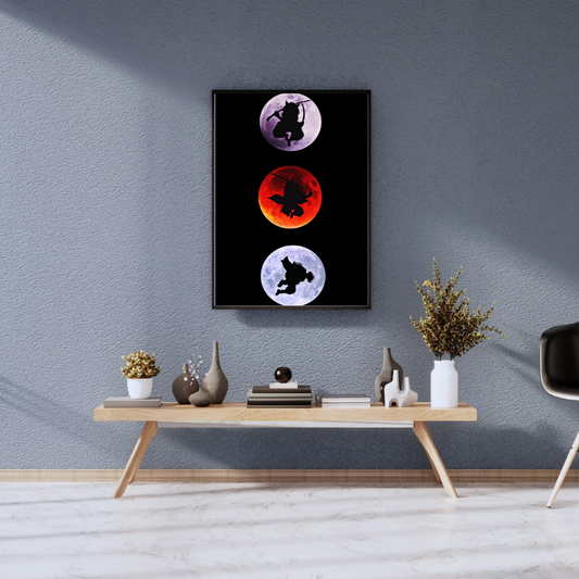 Demon Slayer Moon Silhouette Wall Art