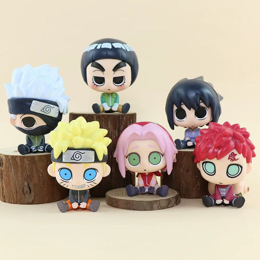 Chibi Naruto Sitting Figures — Super Cute 6-Pack