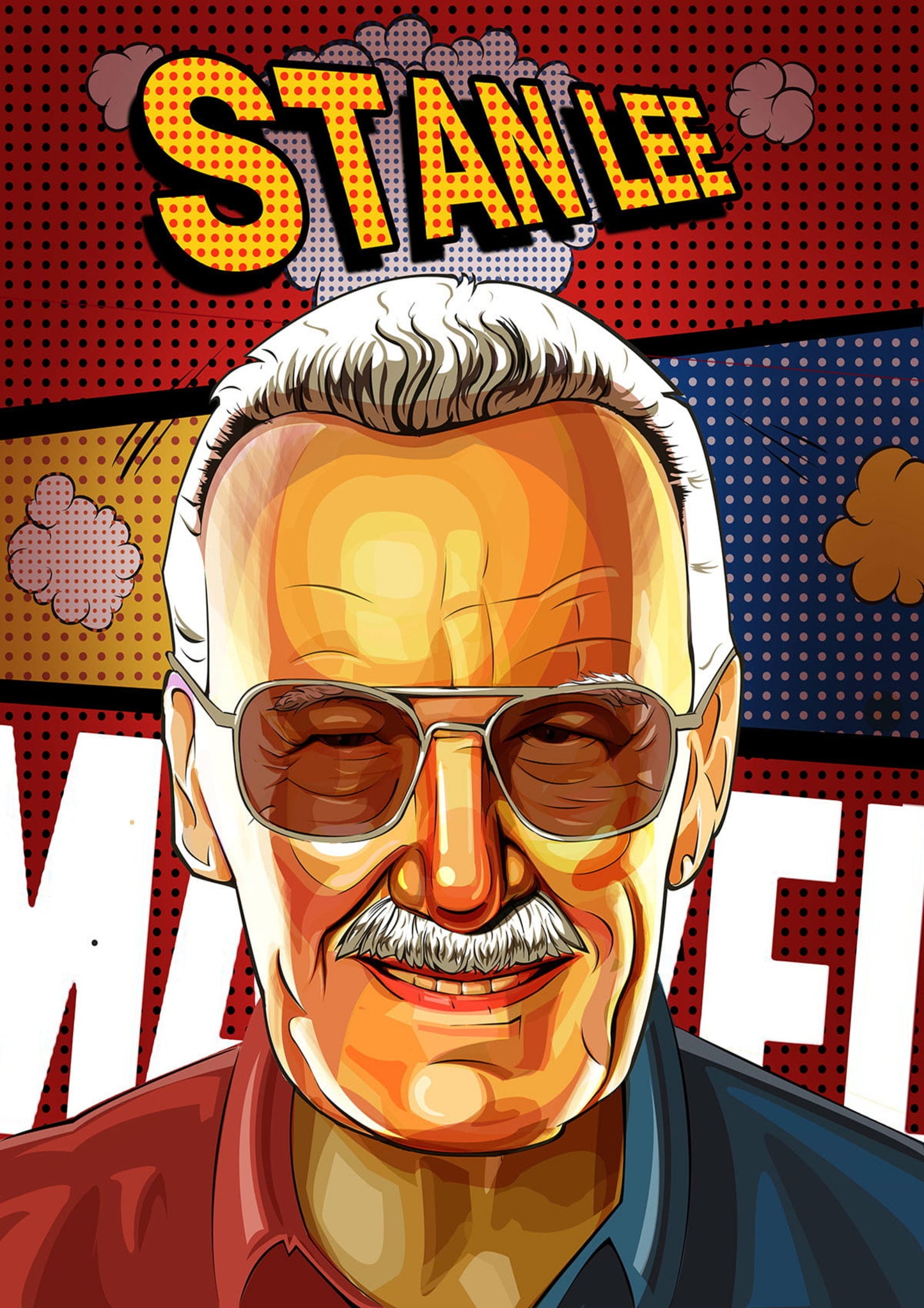 Stan Lee Pop Art Portrait Poster