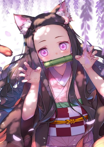 Demon Slayer Nezuko Under Wisteria Poster