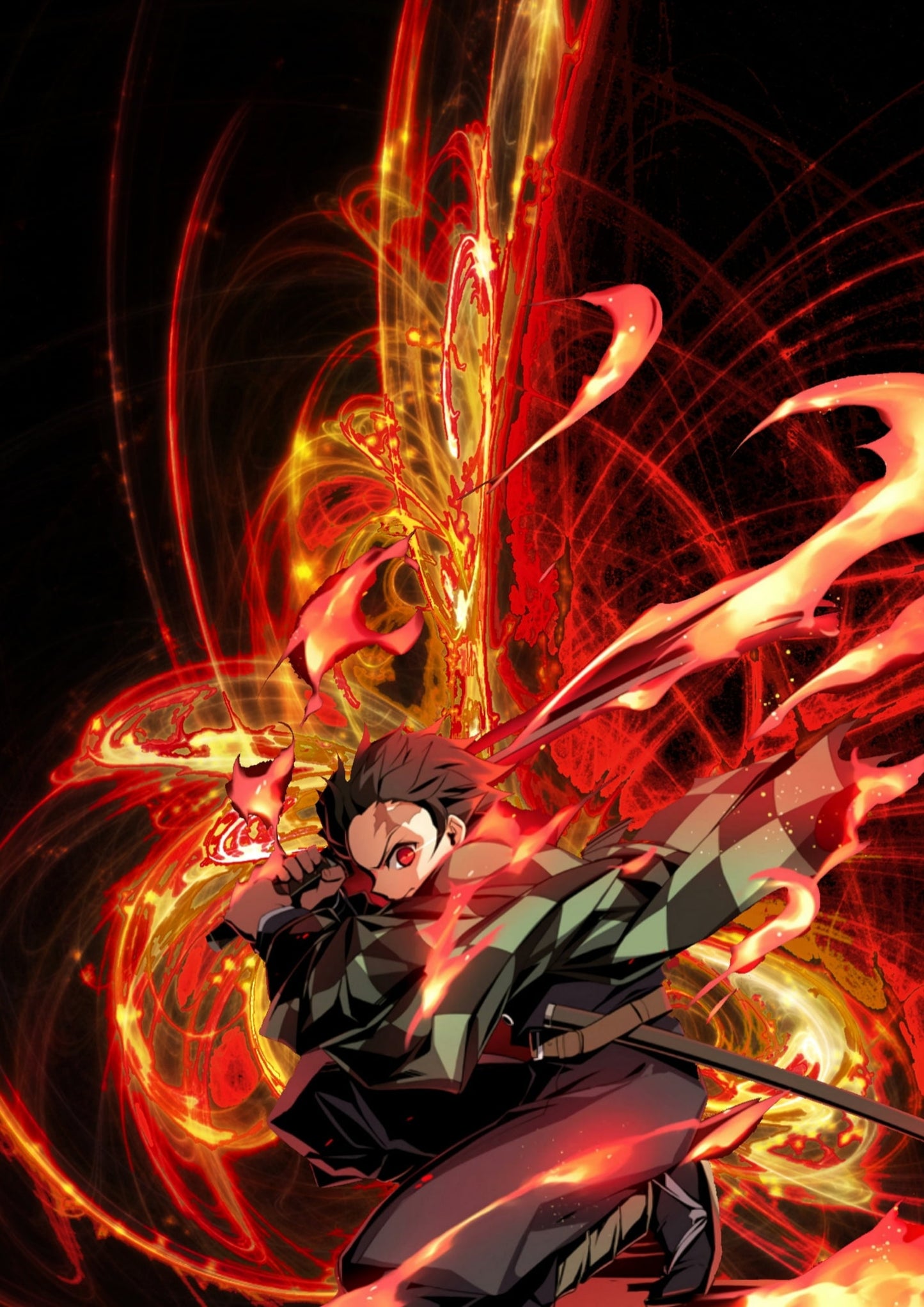 Tanjiro's Flaming Sword Strike