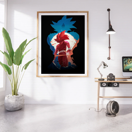Dual Surge: Saiyan Silhouette Poster