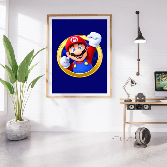 Super Mario Coin Frame Pose Poster
