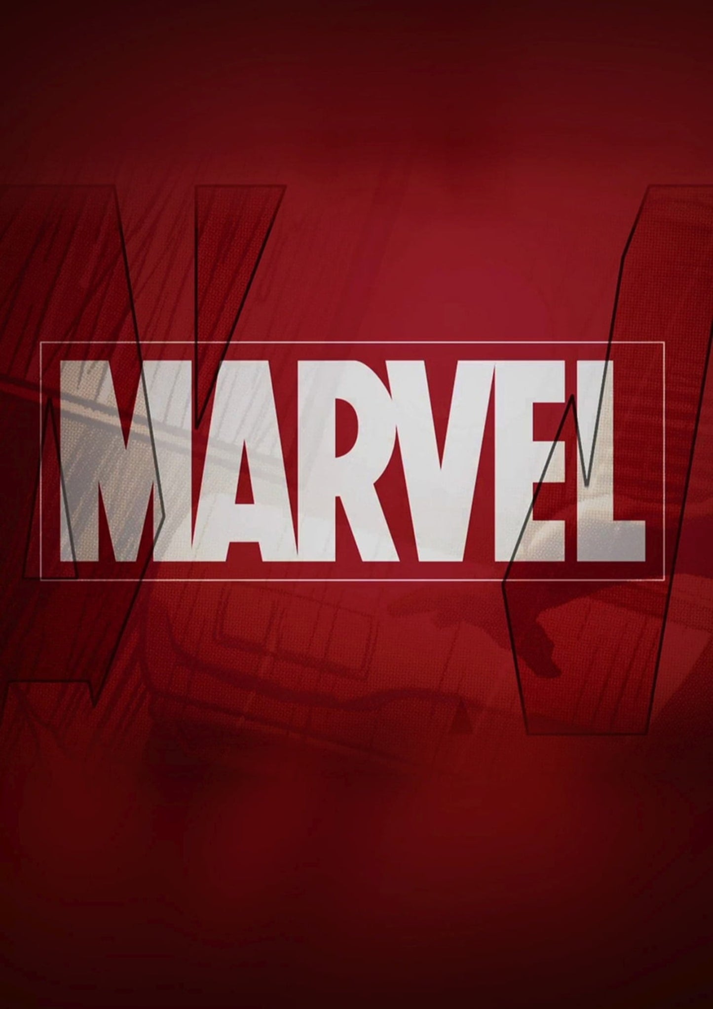 Marvel Logo Red Typography Poster