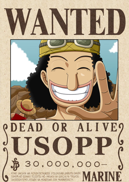 Sniper Smile: Usopp Wanted Poster