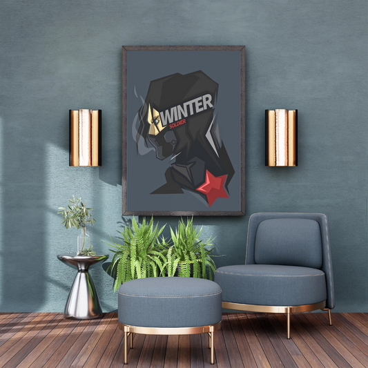 Winter Soldier Minimal Silhouette Poster