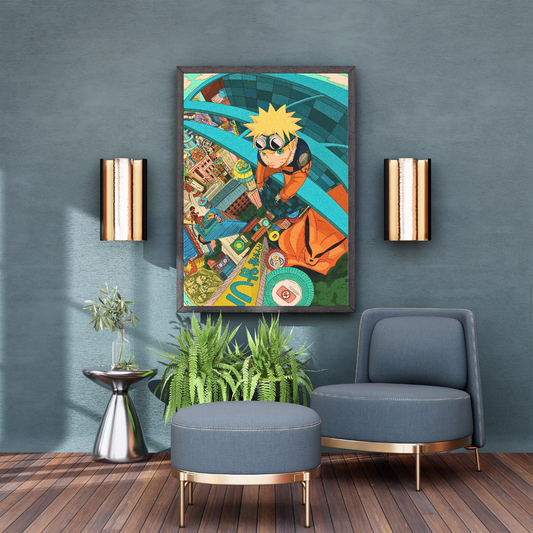 Naruto Cityscape Flight Poster