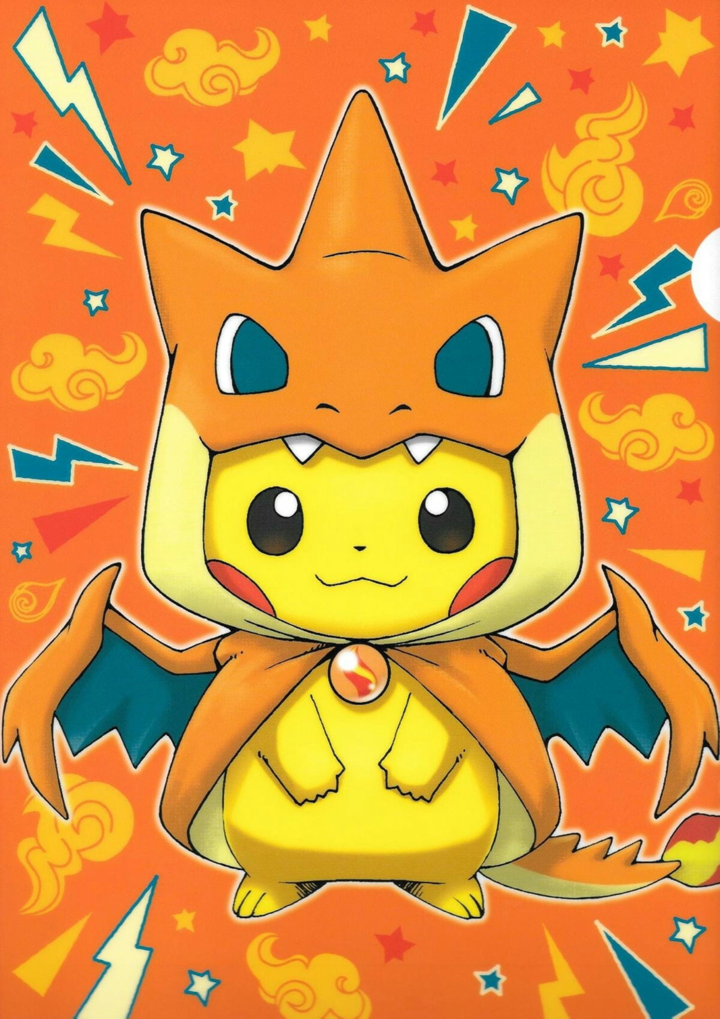 Pikachu in Charizard Hoodie Poster