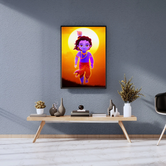 Little Krishna: Sunlit Steps